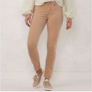 LC Lauren Conrad Corduroy Polka Dot Jeans